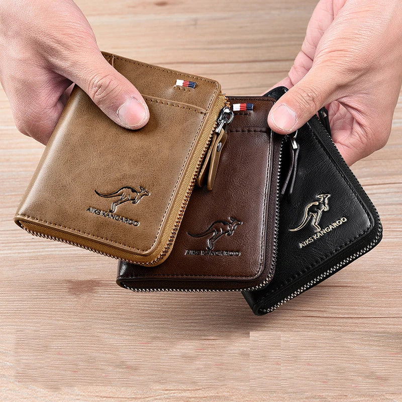 Carteira Anti Furto canguru masculina com bloqueio RFID