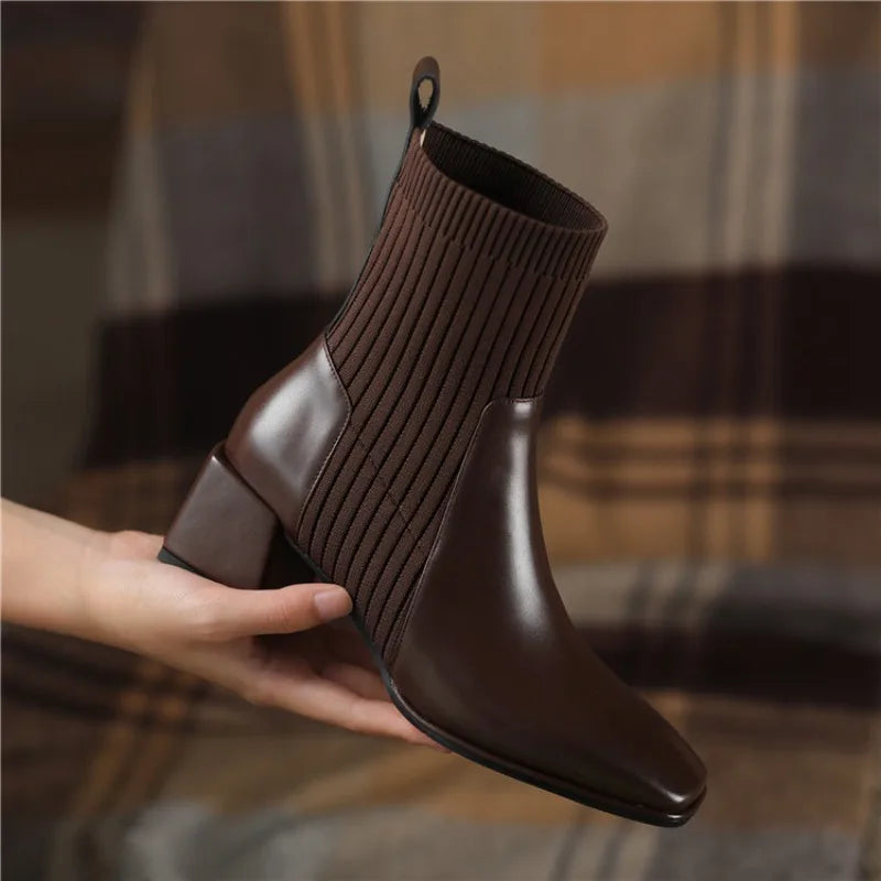 DallasBota Feminina Texana Western Cano Curto com Malha