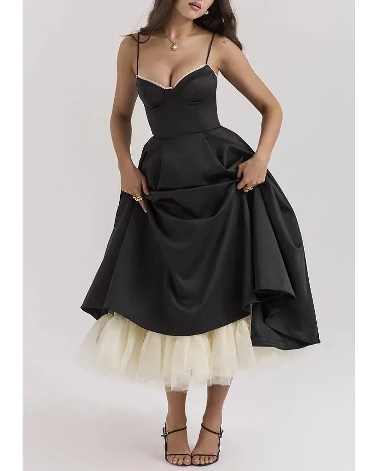 VESTIDO MIDI CLOE - DUPLA CAMADA MAX